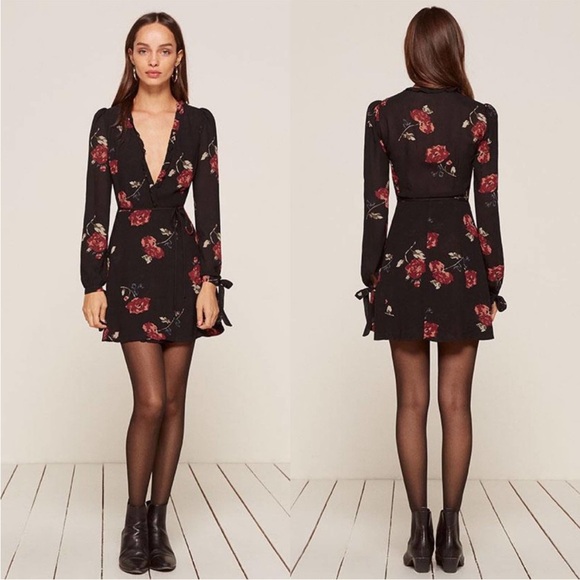 Reformation Delta Flower Wrap Dress - Picture 3 of 11